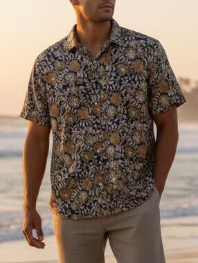 Slate & Stone Short Sleeve Floral Print Button Up Shirt